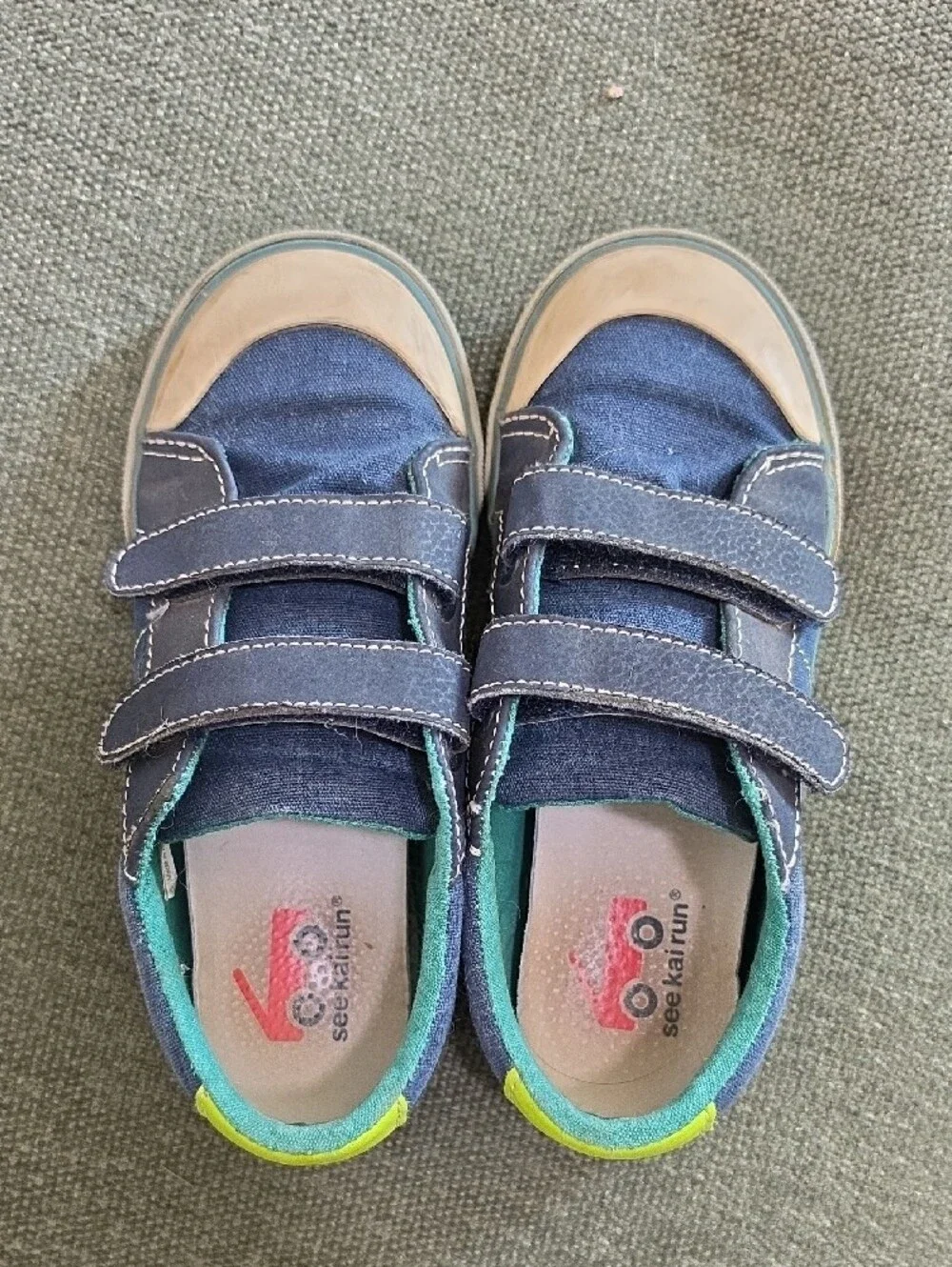 Kids Navy Blue Velcro Sneakers